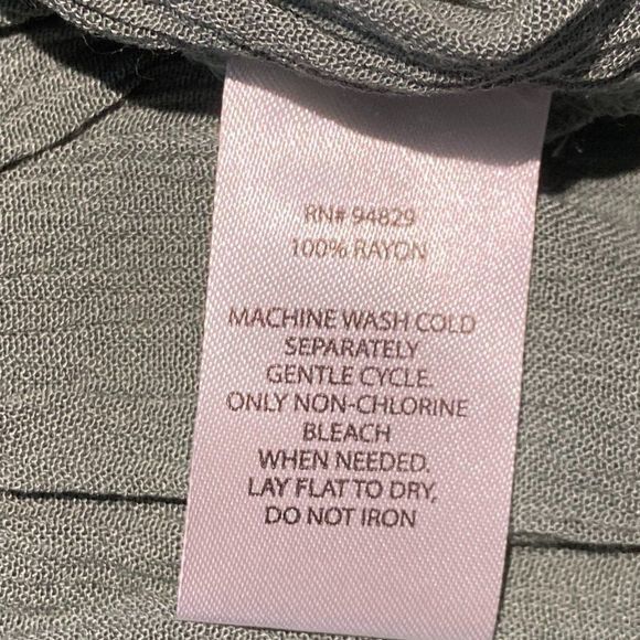 NWT DEREK HEART Green‎ Boho Shirt (L) - Picture 8 of 9